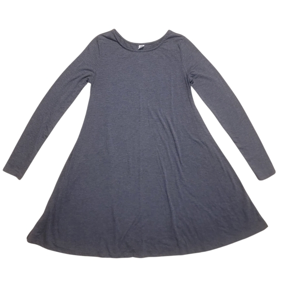 Old Navy Dresses & Skirts - Old Navy Women Dark Gray Casual Dress Fit & Flare A-Line Long Sleeve